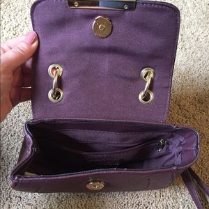 Small plum snap purse